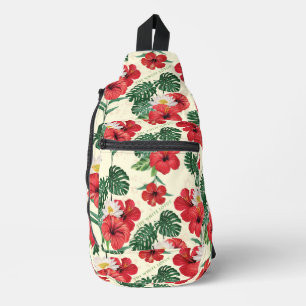 Sac À Bandoulière Les fleurs tropicales du Lotus Blanc