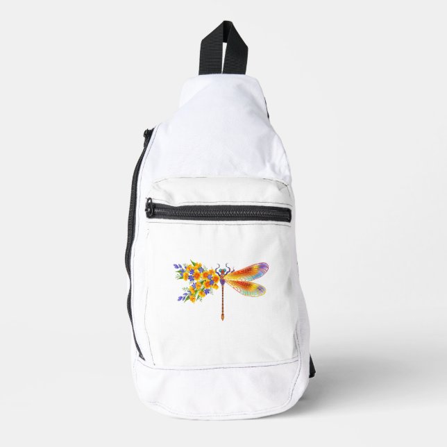 Sac À Bandoulière Libellule à Fleur Jaune (Recto)