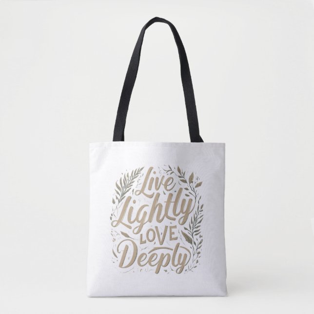 Sac à bandoulière Live Lightly, Love Deeply (Devant)