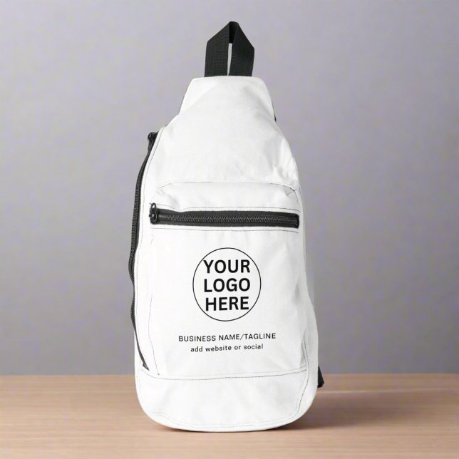 Sac À Bandoulière Logo promotionnel tendance noir et blanc (Créateur téléchargé)