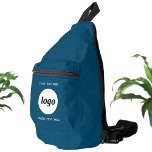 Sac À Bandoulière Logo Texte Entreprise Promotion Marque Vert Turquo<br><div class="desc">Ajoutez votre propre logo et du texte personnalisé à cette conception. Supprimez le texte supérieur ou inférieur si vous préférez. Minimaliste et professionnel. Idéal pour un produit promotionnel pour vos employés, employés, clients et clients. Idéal pour les salons, les voyages, les événements d'entreprise ou sportifs et les cadeaux. Pour les...</div>