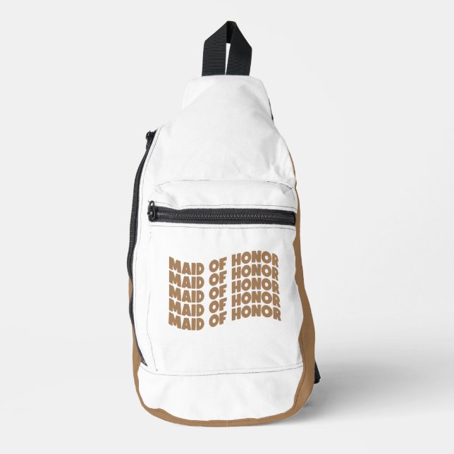 Sac À Bandoulière Maid of Honor Compact Brown blanc clair (Recto)