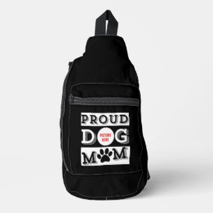 Sac À Bandoulière Maman de chien fière personnalisée Amoureux d'anim