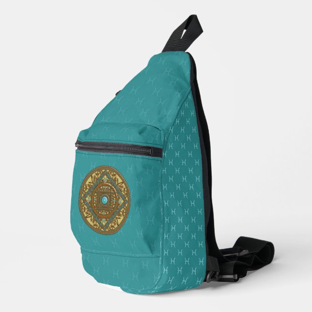 Sac À Bandoulière Mandala des Poissons (Coin droit)