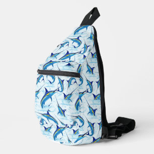 Sac À Bandoulière Marlin Bleu Jaillissant de l'Océan