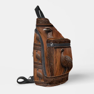 Sac À Bandoulière Merveilles sans vol : Impression sur bois d'émeu a