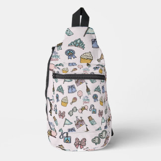 Sac À Bandoulière Mes icônes de vacances au parc d'attractions thème
