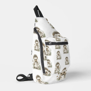 Sac À Bandoulière Mignon alphabet d'animaux bébé aquarelle Hérisson