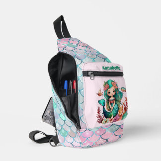 Sac À Bandoulière Mignonne de plage sirène ajouter nom filles