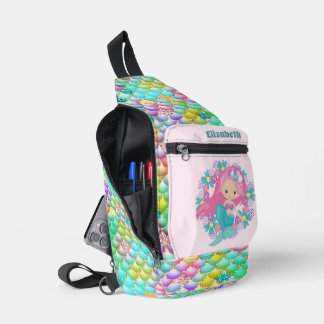 Sac À Bandoulière Mignonnes filles sirène imaginaire ajouter nom