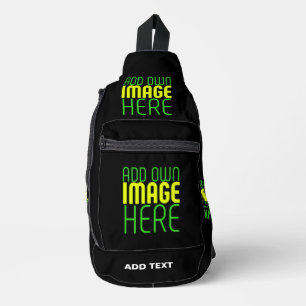 SAC À BANDOULIÈRE MODÈLE DE TEXTE D'IMAGE NOIRE SIMPLE ET MODERNE