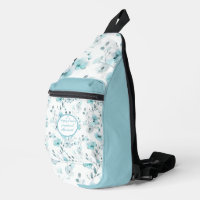 Modèle floral turquoise vintage