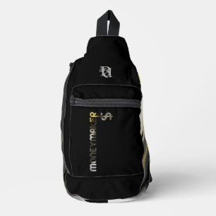 Sac À Bandoulière MONEYMAKER Sling noir Tendance Abstraite