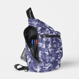 Sac À Bandoulière Monogramme Camo Bleu