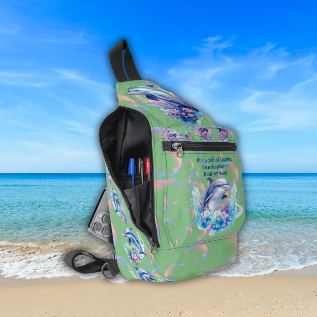 Sac À Bandoulière Monogramme dans un monde de requins, soyez vert da (Créateur téléchargé)