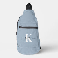 Monogramme élégant en bleu poussiéreux