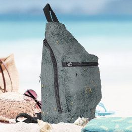 Sac À Bandoulière Monogramme minimaliste rustique Avion Voyage en or