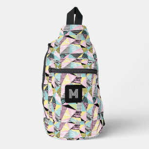 Sac À Bandoulière Monogramme personnalisé Abstrait Motif tropical