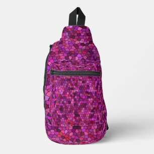 Sac À Bandoulière Mosaïque Rose Violet