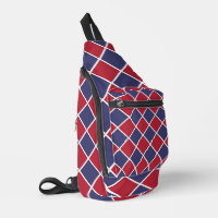 Motif à carreaux diamant Harlequin rouge bleu blan