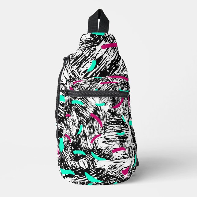 Sac À Bandoulière Motif Abstrait moderne. (Recto)