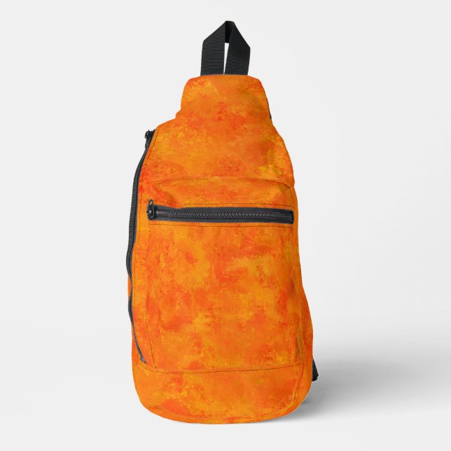 Sac À Bandoulière Motif Abstrait orange (Recto)