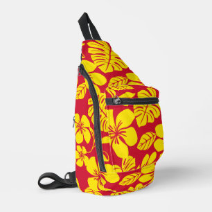 SAC À BANDOULIÈRE MOTIF BIKINI ROSE EN ROUGE/OR