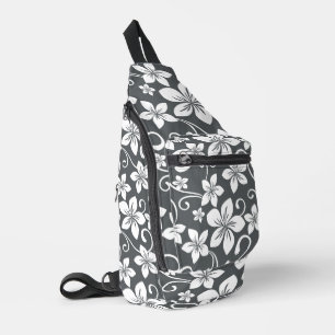 SAC À BANDOULIÈRE MOTIF BLUE HAWAII EN ÉTAIN
