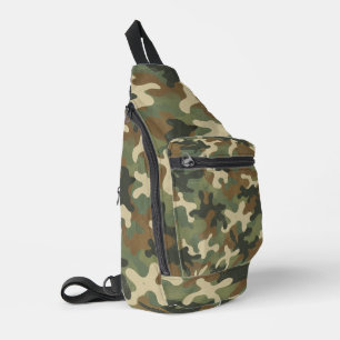 Sac À Bandoulière Motif camouflage militaire rustique