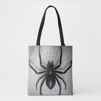 Sac à bandoulière motif d'araignée noire