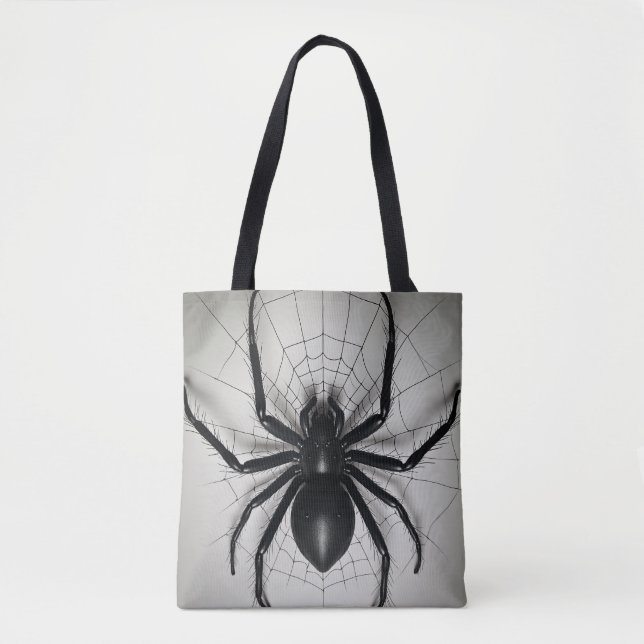 Sac à bandoulière motif d'araignée noire (Devant)