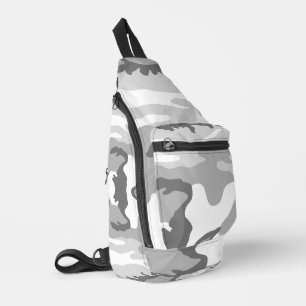Sac À Bandoulière Motif de camouflage militaire urbain gris