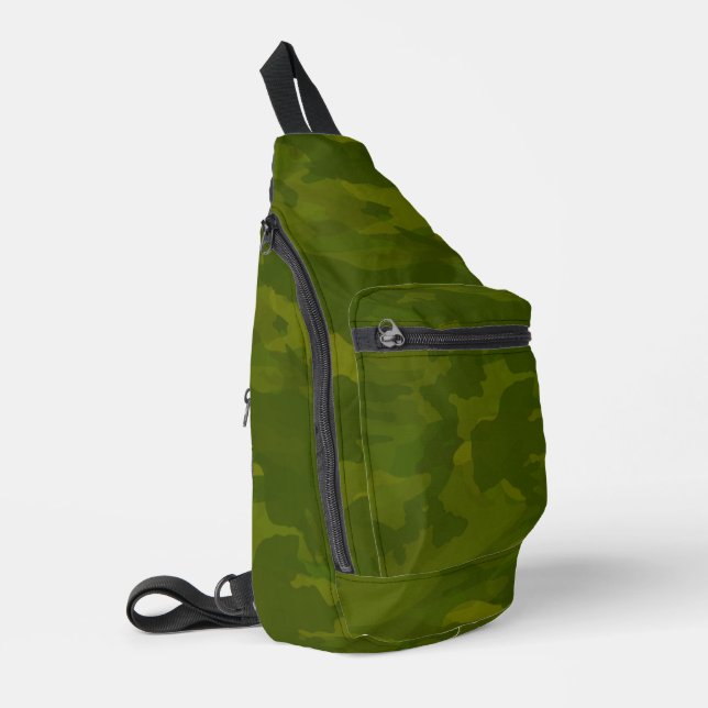 Sac À Bandoulière Motif de camouflage vert olive (Coin gauche)