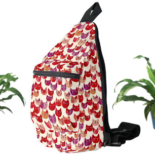 Sac À Bandoulière Motif de chat coloré amusant