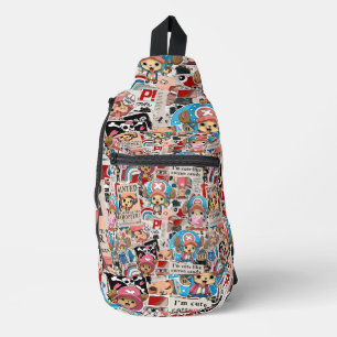 Sac À Bandoulière Motif de collage de docteur pirate mignon Manga