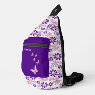 Sac À Bandoulière Motif de doodle rose violet