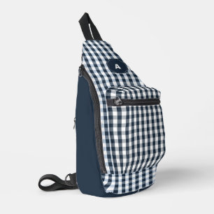 Sac À Bandoulière Motif de grille sombre élégant