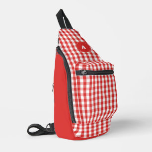 Sac À Bandoulière Motif de grille sombre élégant