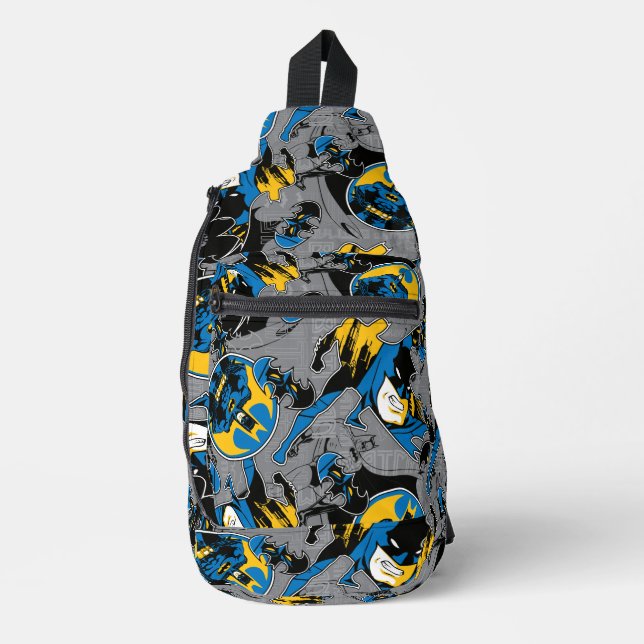 Sac À Bandoulière Motif de lancer à fond Batman (Recto)