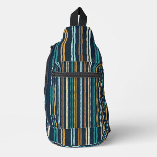 Sac À Bandoulière Motif de lignes verticales abstraites
