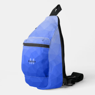 Sac À Bandoulière Motif de maillage géométrique bleu foncé