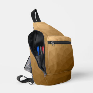 Sac À Bandoulière motif de maillage géométrique de dégradé Brown