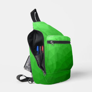 Sac À Bandoulière Motif de maillage géométrique dégradé vert clair
