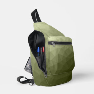 Sac À Bandoulière Motif de maillage géométrique dégradé vert de l'Ar