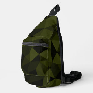 Sac À Bandoulière Motif de maillage géométrique noir foncé de l'armé