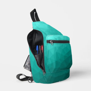 Sac À Bandoulière Motif de maillage géométrique Turquoise turquoise