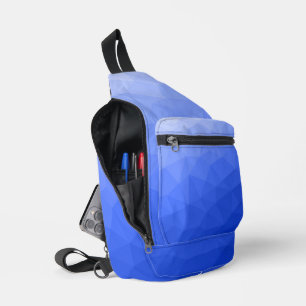 Sac À Bandoulière Motif de maille géométrique à dégradé bleu foncé
