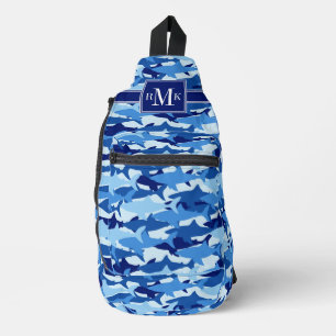 Sac À Bandoulière Motif de requin bleu