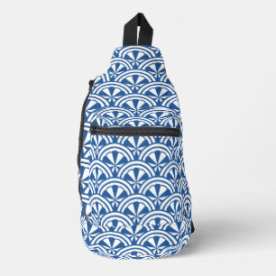 Sac À Bandoulière Motif des vagues côtières - Le Lotus Blanc