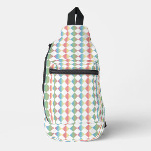 Sac À Bandoulière Motif diamant à carreaux multicolore